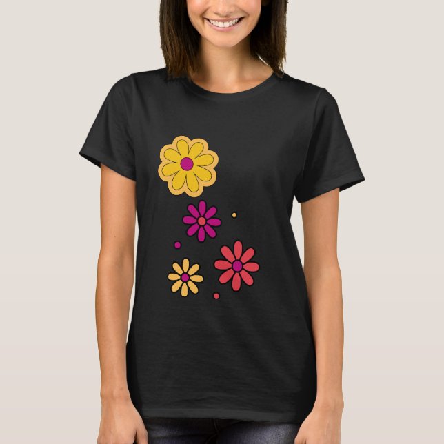 SommarDaisyns Blommigt Kvinnor T Shirt (Framsida)