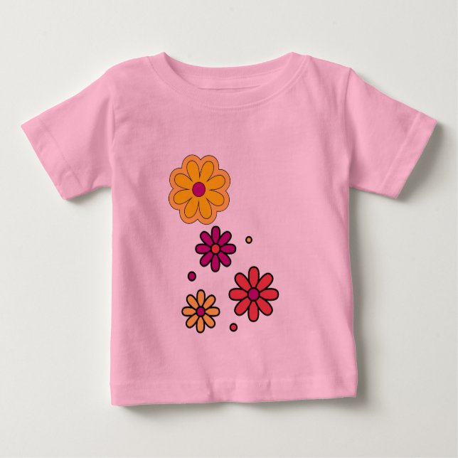 SommarDaisyns Blommigt T Shirt (Framsida)