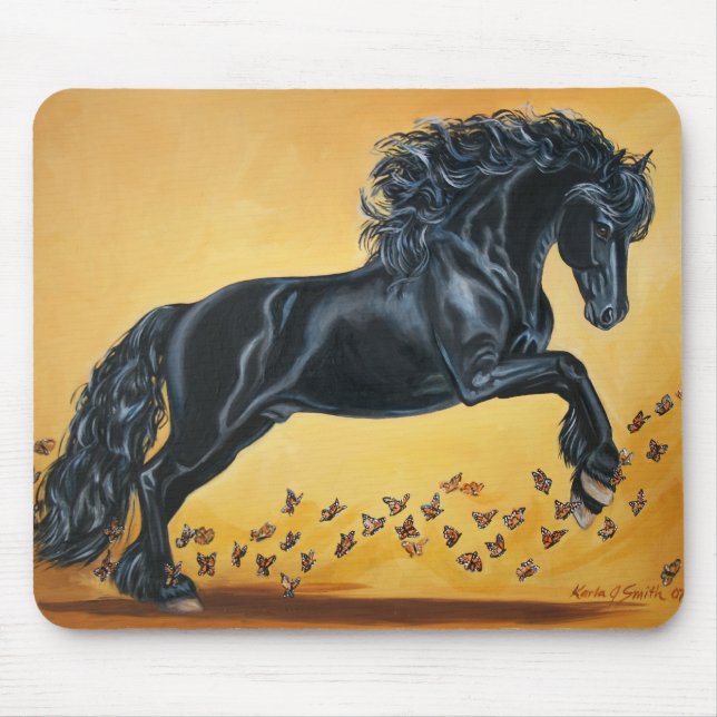 Sommardans med fjärilar musmatta (Framsidan)