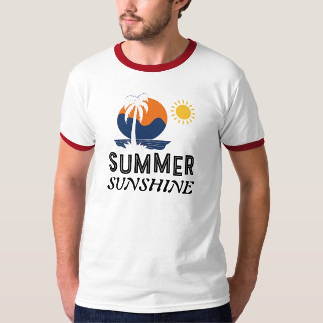Sommardesign med solsken t shirt (Framsida)