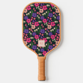 SommarDitsy-Blommigten Monogrammed Pickleball Padd