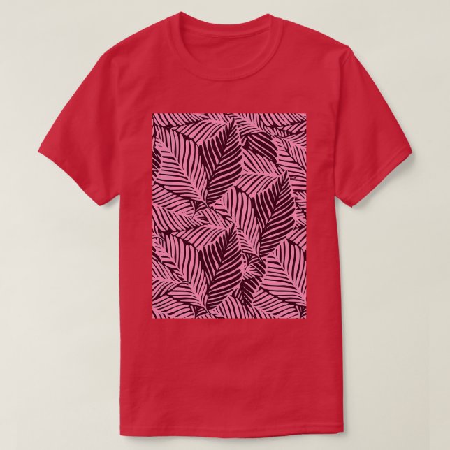 Sommardjungel med exotisk växt mönster t shirt (Design framsida)