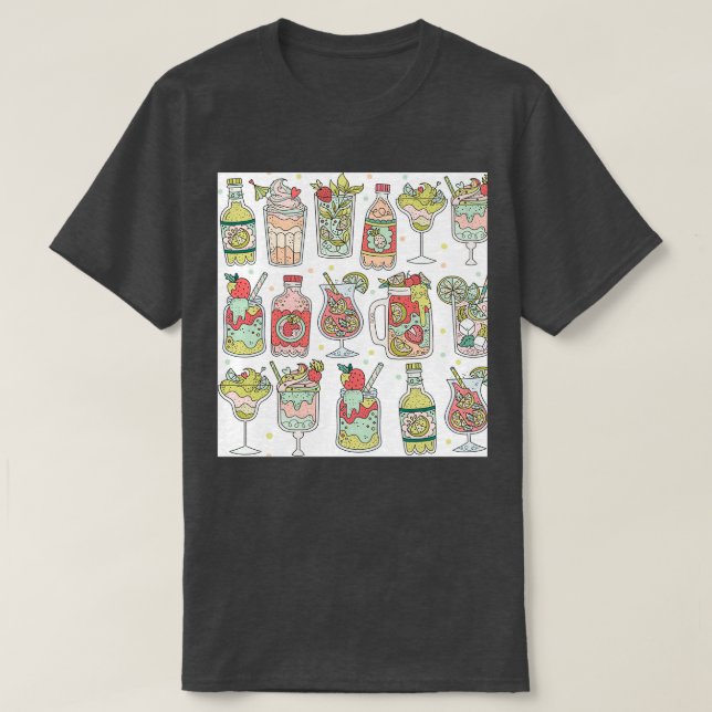 Sommardrickare Clipart Bilder Drink Clip Art Illus T Shirt (Design framsida)