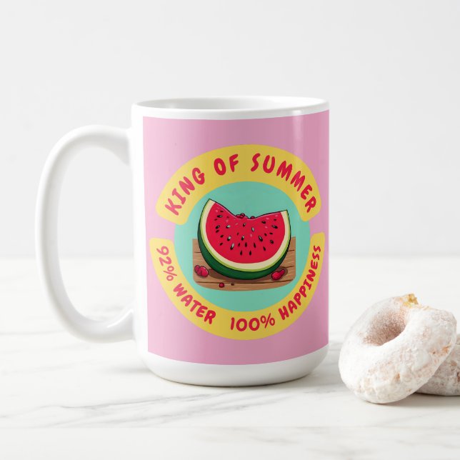 Sommardrotten Saftig Vattenmelon  Kaffemugg (Med munk)