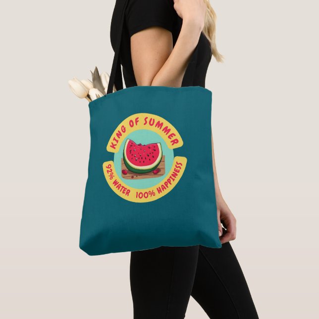 Sommardrotten Saftig Vattenmelon  Tygkasse (Närbild)