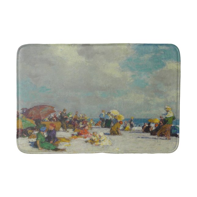 Sommareftermiddagen om stranden (av E.H. Potthast) Badrumsmatta (Framsidan)
