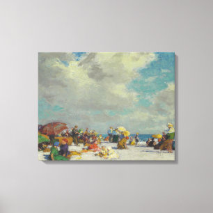 Sommareftermiddagen om stranden (av E.H. Potthast) Canvastryck