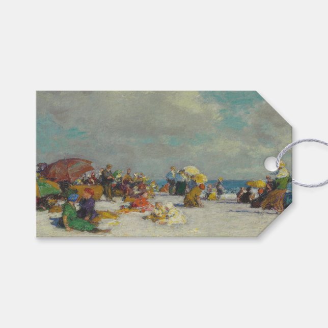 Sommareftermiddagen om stranden (av E.H. Potthast) Presentetikett (Framsidan (Horisontell))