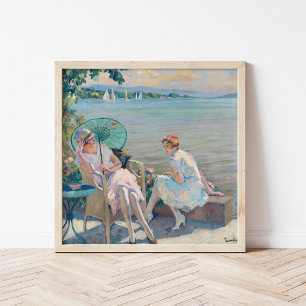 Sommareftermiddagen vid Sjö   Edward Cucuel Poster