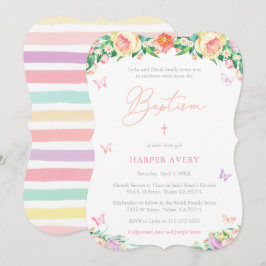 Sommareftermiddagskvinna Baptism Ceremony Party Inbjudningar