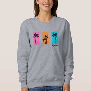 Sommaren 1980-talet Handflatan Träd Vintage Vibes T Shirt