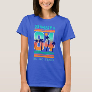 Sommaren 1984: Retro Vibe Beach Theme T Shirt