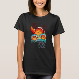 Sommaren 1986 B-dagen Solnedgång Palmträd Solglasö T Shirt