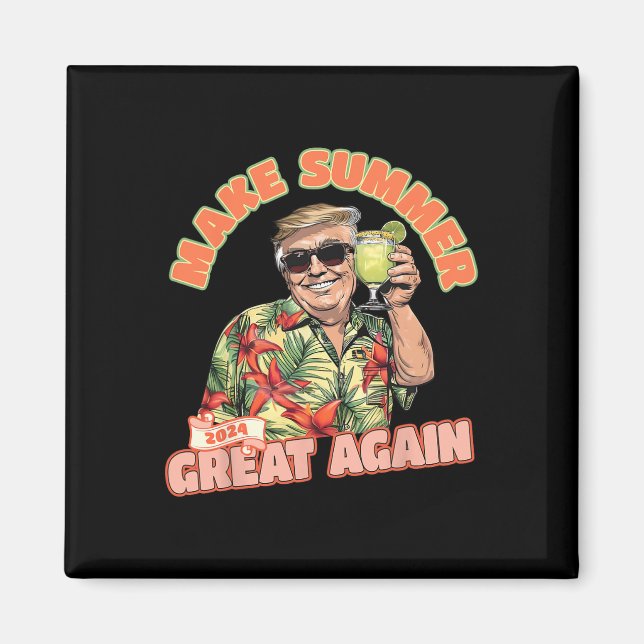 Sommaren 2024 Underbart igen Donald Trump Vacation Magnet (Framsidan)