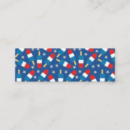 Sommaren 4 juli: Patriotic Popsicles Bookmark Mini Visitkort