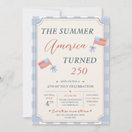 Sommaren Amerika Fyller 250 4:e Juli Fest Inbjudningar