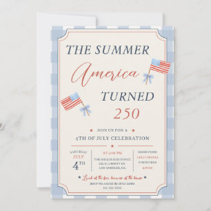 Sommaren Amerika Fyller 250 4:e Juli Fest Inbjudningar
