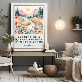 Sommaren Är Alltid Den Bästa Akvarellaffisch Poster