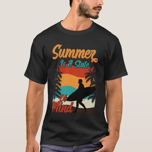Sommaren är ett sinnestillstånd t shirt (Framsida)