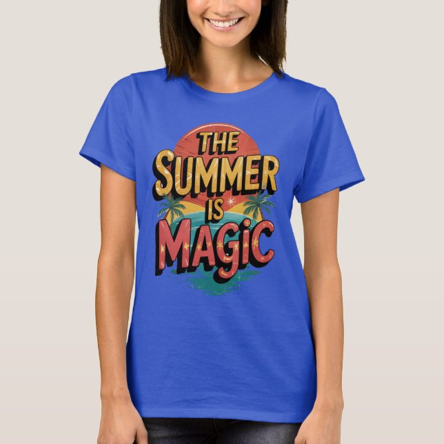 Sommaren är magisk superkul sommar t-shirt (Framsida)
