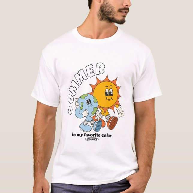 Sommaren är min favorit färg t shirt (Framsida)
