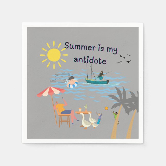 Sommaren är min motgift pappersservett (Framsidan)