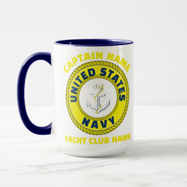 Sommaren av marinens blå Anchor Mugg (Vänster)