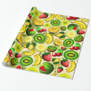 Sommaren bär fruktt saftigt PatterWrapping papper Presentpapper