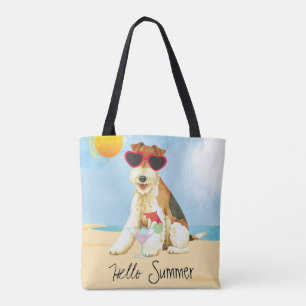 Sommaren binder foxterrier tygkasse