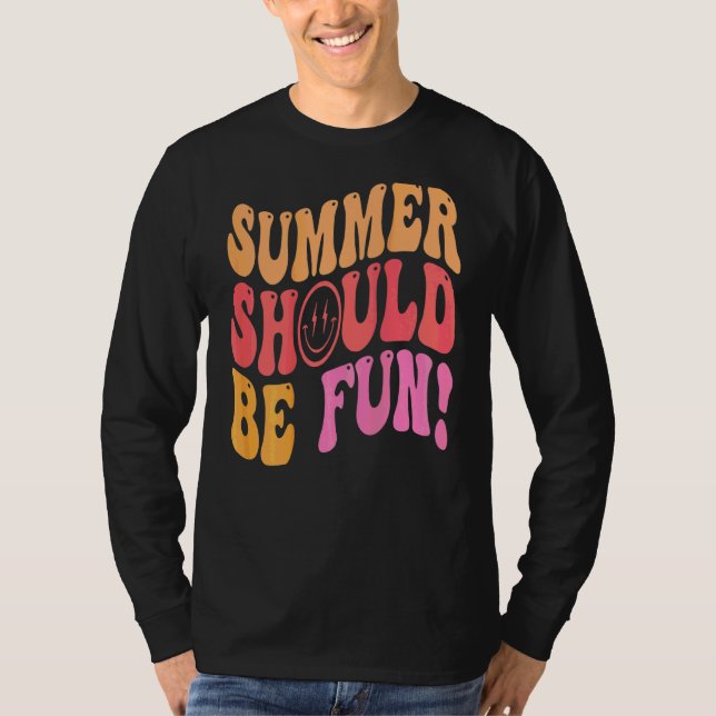 Sommaren Borde Vara Rolig Estetisk Sommar T Shirt (Framsida)