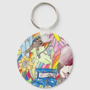 Sommaren drömm Keychain Nyckelring