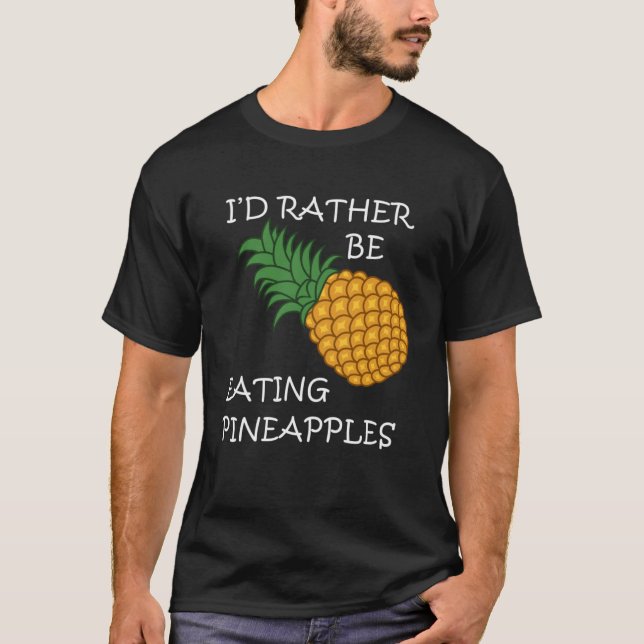 Sommaren för ätande ananas (exotiska frukter) t shirt (Framsida)