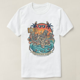 Sommaren för de Odöda Skelett Strand T-Shirt | Rol