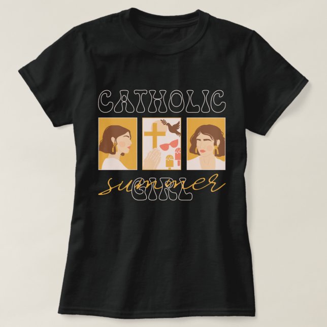 Sommaren för den saints-katolska flickan Sommaren T Shirt (Design framsida)