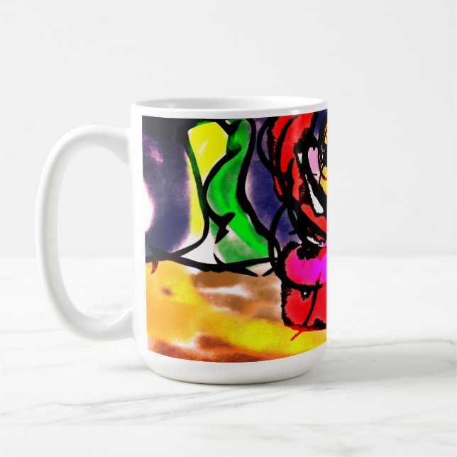 Sommaren för kungsfiskar kaffemugg (Vänster)