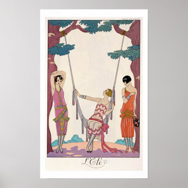 Sommaren, från "Gazette du Bon Ton", 1925 Poster (Framsidan)