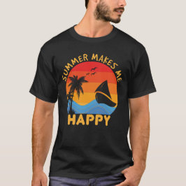 Sommaren gör att jag Lycklig Coola Beach Vacation T Shirt