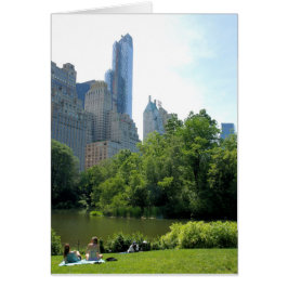 Sommaren i City - Central Park NYC - Blank Inside Hälsningskort