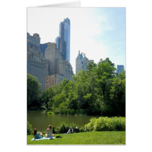 Sommaren i City - Central Park NYC - Blank Inside Hälsningskort
