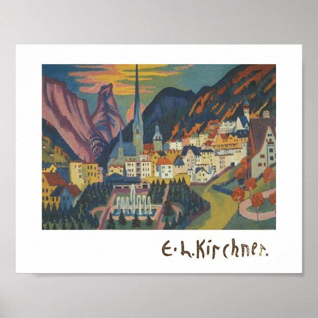 Sommaren i Davos av E.L. Kirchener (1925) Poster (Framsidan)