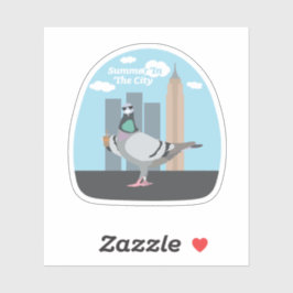 Sommaren i staden klistermärken