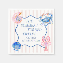 Sommaren Jag Fyllde Tolv Kust 12-årsdag Pappersservett