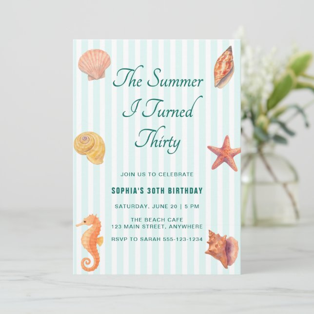 Sommaren jag fyllde trettio 30-årsdag inbjudningar (Stående Fram)