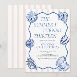 Sommaren jag fyllde tretton 13-årsdag inbjudningar