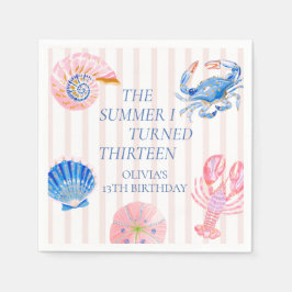 Sommaren jag fyllde tretton kust 13-årsdag pappersservett
