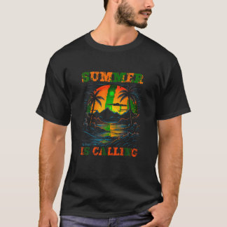 Sommaren kallar Sunset Island Beach Family Vacat T Shirt