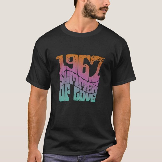 Sommaren Kärlek 1967 Hippie 1960-talet Psychedelic T Shirt (Framsida)