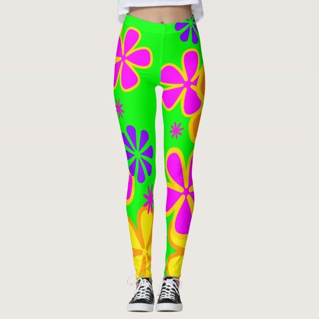 Sommaren Kärlek - Petal Power Retro Leggings (Framsida)