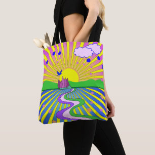 Sommaren Kärlek Psychedelic 60 Sunburst Tygkasse