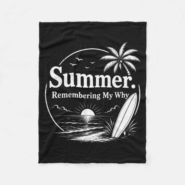 Sommaren Minns Min Varför Illustration Fleecefilt (Framsidan)